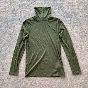 J. Crew Olive Green Turtleneck Long Sleeve Top